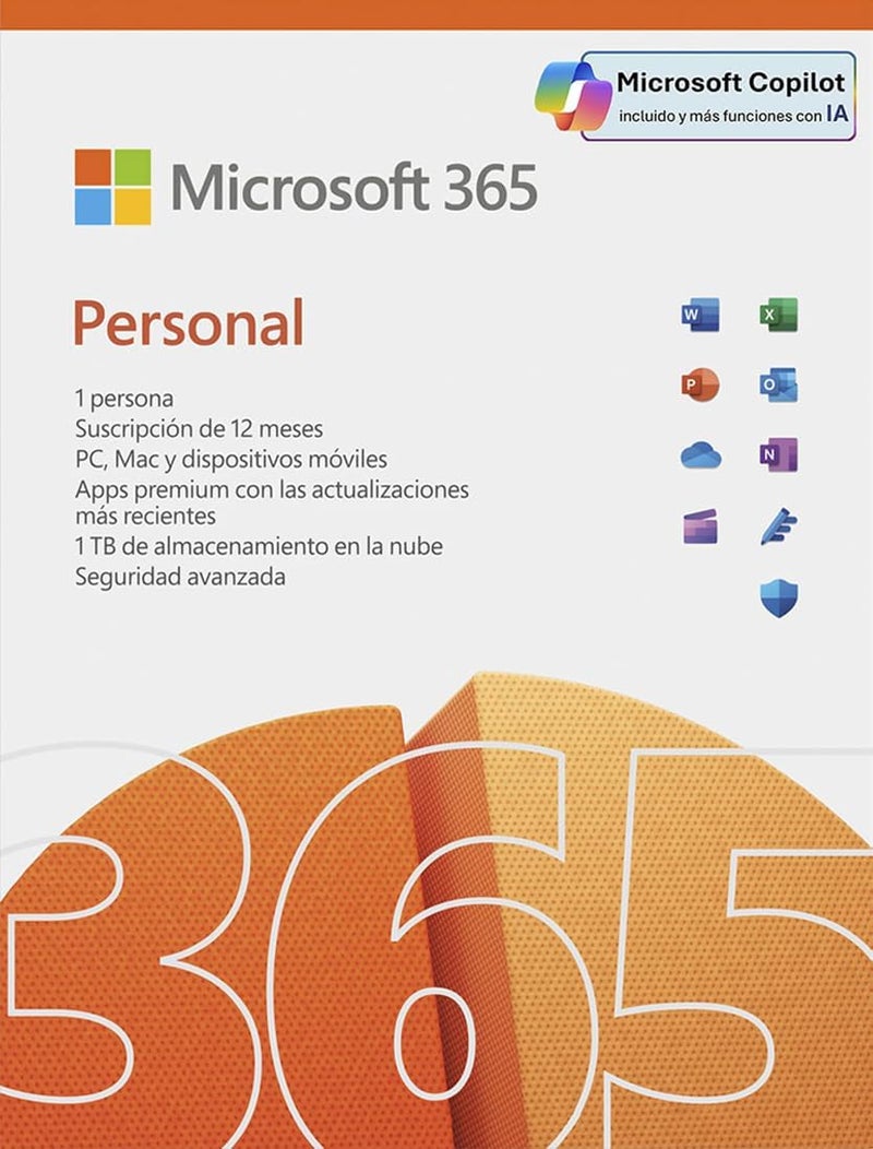 365 Personal | 12-Month Subscription, 1 person | Premium Office apps | 1TB OneDrive cloud storage | PC/Mac Download